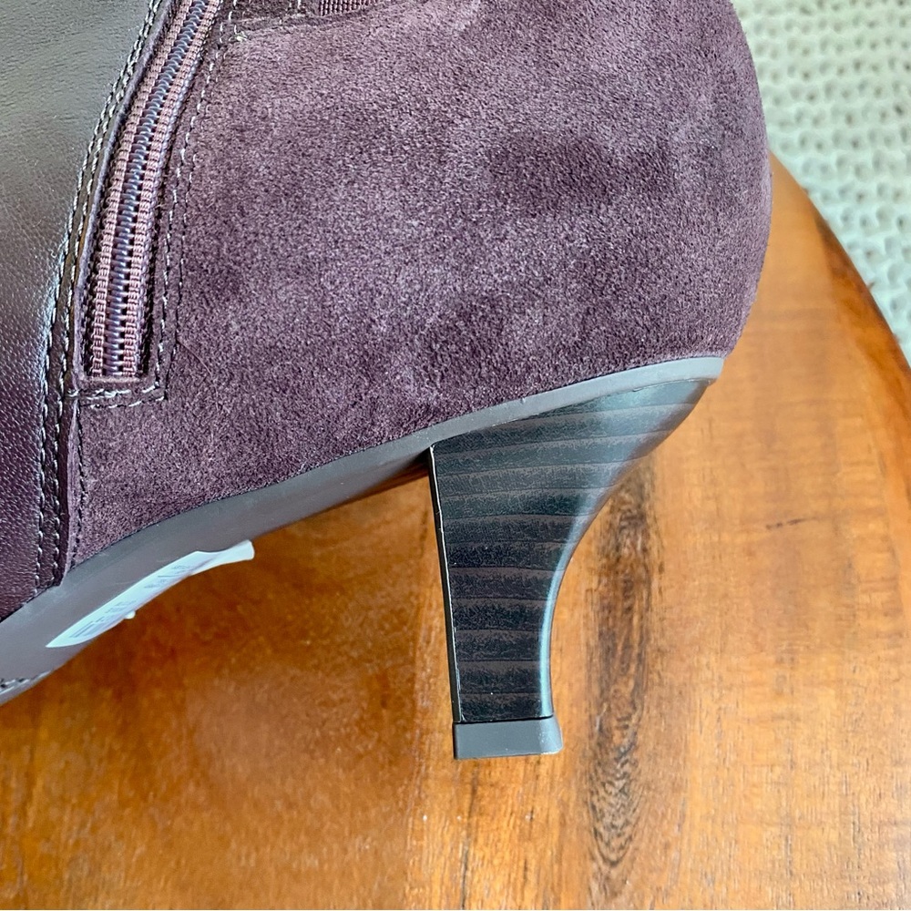 Clarks Kepley Erin Brown Leather Chelsea Ankle Boots with Kitten Heel - Picture 7 of 10